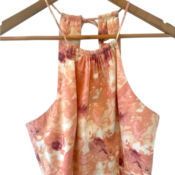 Anthropologie McGinn Lindsey Halter Tulle Dress in Peach Rose - Picture 6 of 13